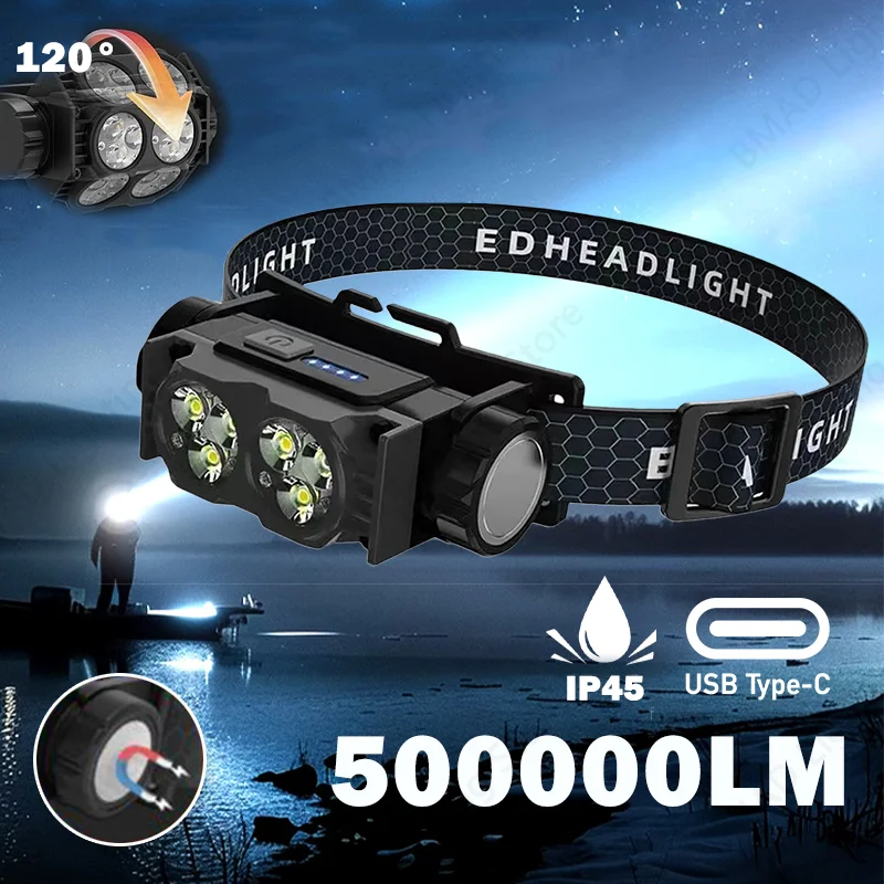 Professional LED Headlamp Super Bright Rechargeable Waterproof Light for Night Fishing Camping Construction Work Headlight
Professional LED Headlamp Super Bright Rechargeable Waterproof Light for Night Fishing Camping Construction Work Headlight