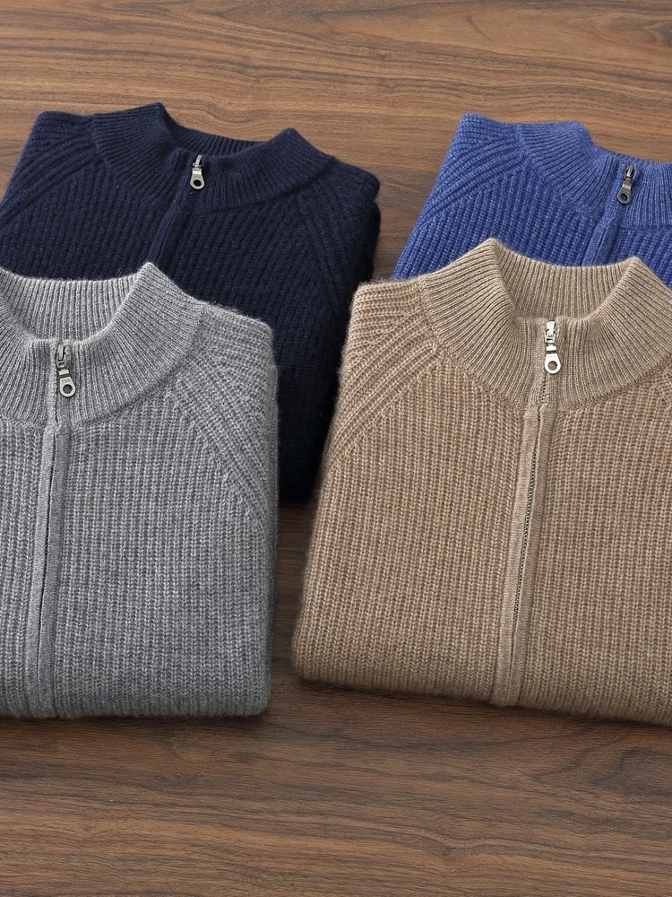 Men Sweater Basic Cardigan Clothing Autumn Winter Sweater 100% Cashmere Sweater Mock Neck Zipper Versatile Warm Jacket Knit Coat
Men Sweater Basic Cardigan Clothing Autumn Winter Sweater 100% Cashmere Sweater Mock Neck Zipper Versatile Warm Jacket Knit Coat