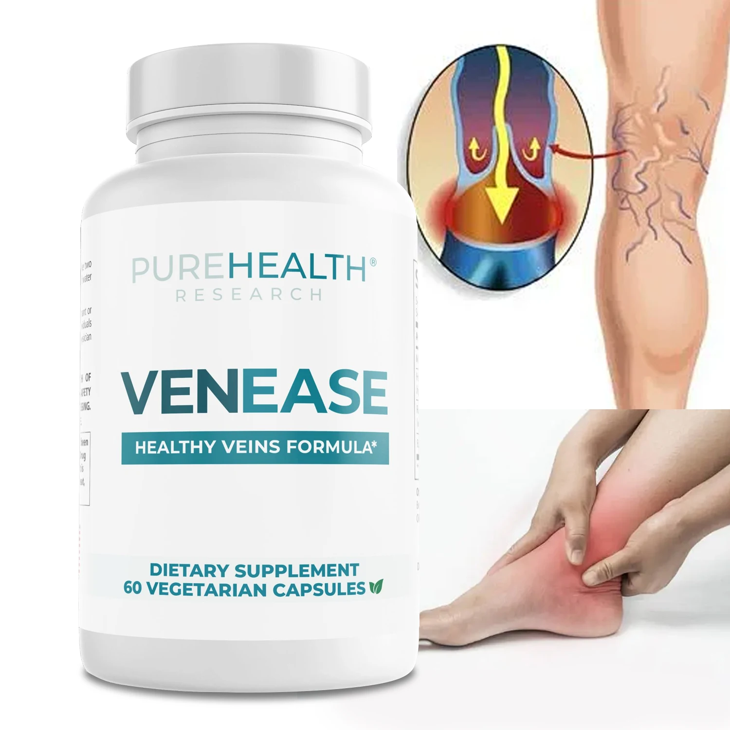 VENEASE - Leg Vein Support Promotes Healthy Blood Flow and Relieves Discomfort in The Legs, Feet, and Ankles
VENEASE - Leg Vein Support Promotes Healthy Blood Flow and Relieves Discomfort in The Legs, Feet, and Ankles