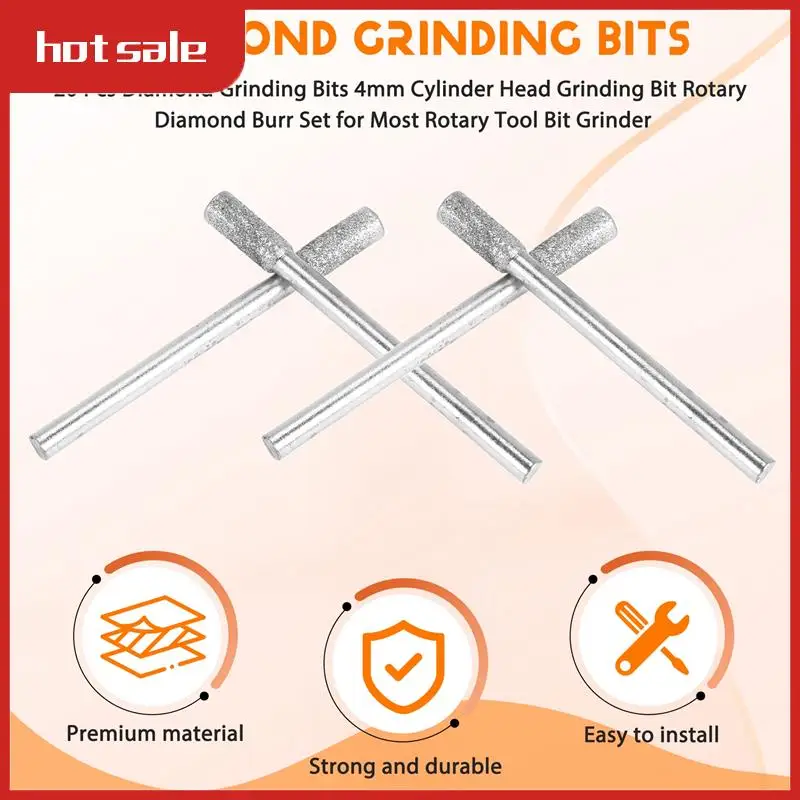 A21R-20 Pcs Diamond Grinding Bits 4Mm Cylinder Head Grinding Bit Rotary Diamond Burr Set For Most Rotary Tool Bit Grinder
A21R-20 Pcs Diamond Grinding Bits 4Mm Cylinder Head Grinding Bit Rotary Diamond Burr Set For Most Rotary Tool Bit Grinder
