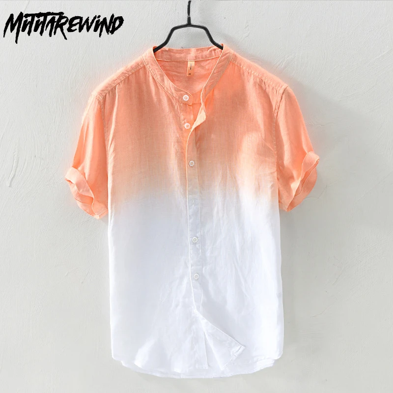 New Gradient Shirts for Men 100% Linen Shirt Lightweight Breathable Beach Shirt Patchwork Short Sleeve Top Fresh Casual Clothes
New Gradient Shirts for Men 100% Linen Shirt Lightweight Breathable Beach Shirt Patchwork Short Sleeve Top Fresh Casual Clothes