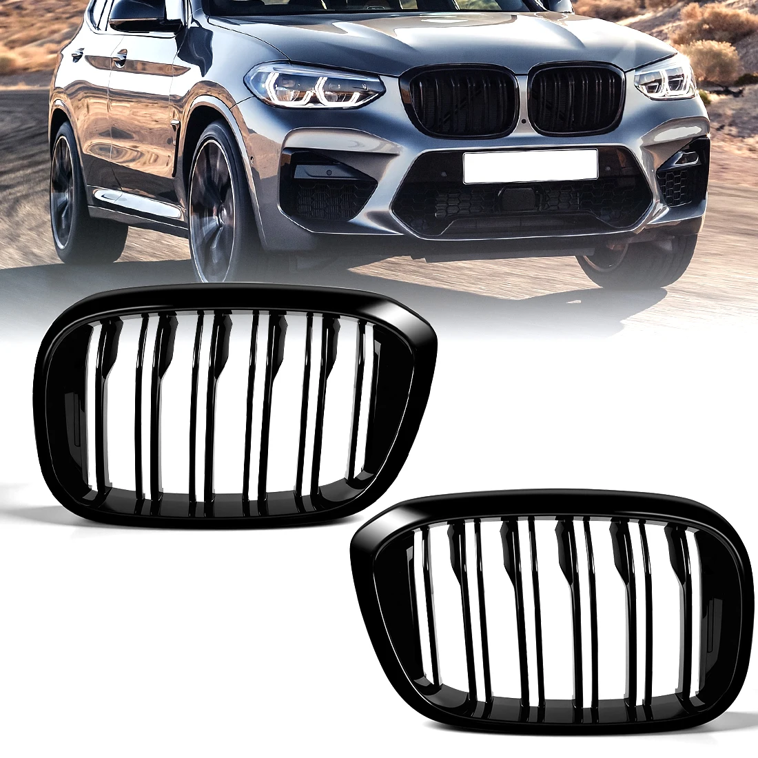 Single Double Car Front Kidney Glossy Black For BMW G01 X3 G02 X4 2018-2022 Grill Front Grille Racing Grills Car Accessories
Single Double Car Front Kidney Glossy Black For BMW G01 X3 G02 X4 2018-2022 Grill Front Grille Racing Grills Car Accessories