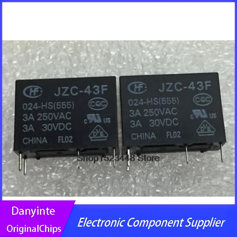 New original 10Pcs/lot relay JZC-43F-024-HS JZC-43F 024-HS JZC43F JZC-43F-024 PIN4
New original 10Pcs/lot relay JZC-43F-024-HS JZC-43F 024-HS JZC43F JZC-43F-024 PIN4