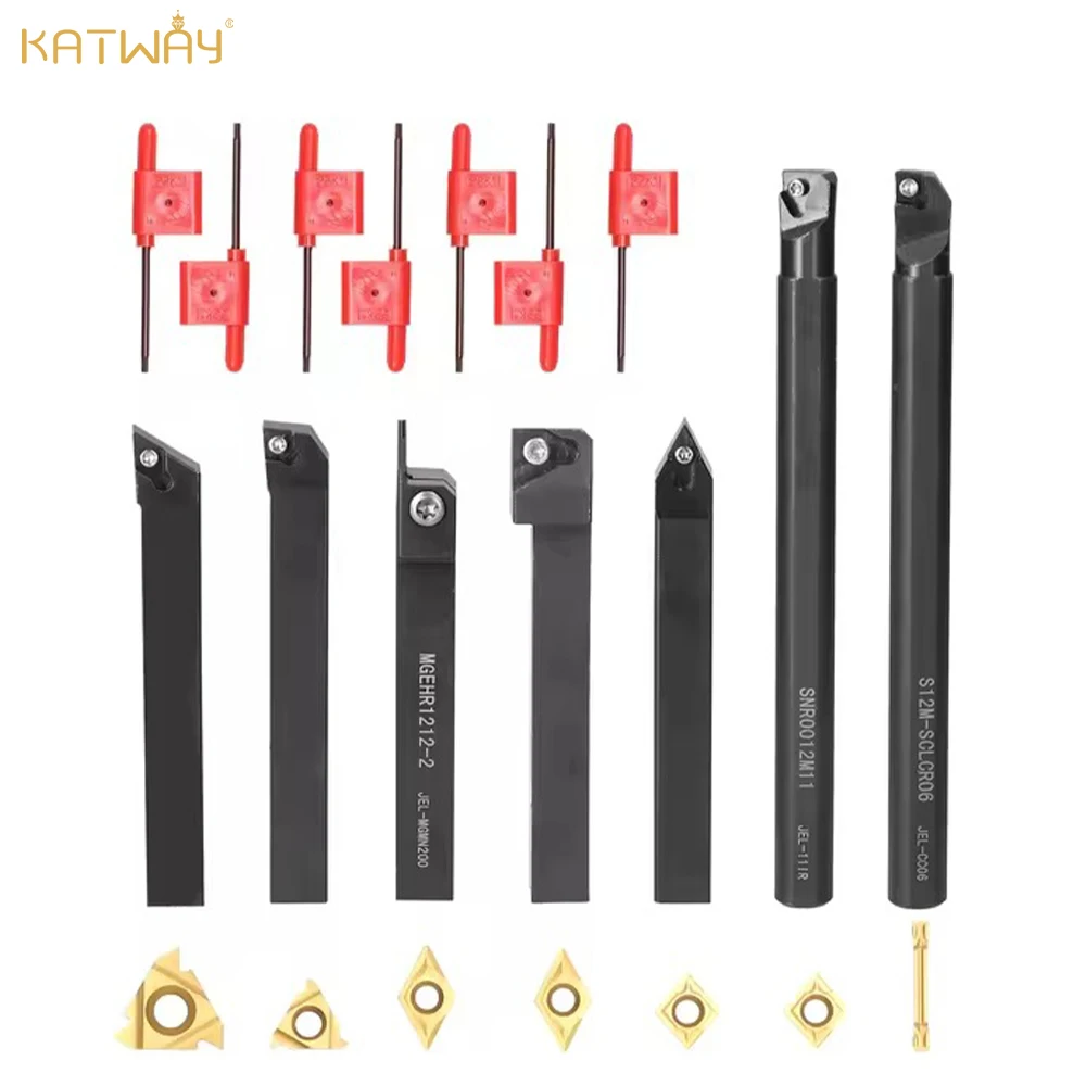 8mm, 10mm, 12mm, 16mm Shank Lathe Turning Tool Holder – CNC Metal Turning Rod Holders with Lathe Cutter KATWAY HH-AA219
8mm, 10mm, 12mm, 16mm Shank Lathe Turning Tool Holder – CNC Metal Turning Rod Holders with Lathe Cutter KATWAY HH-AA219