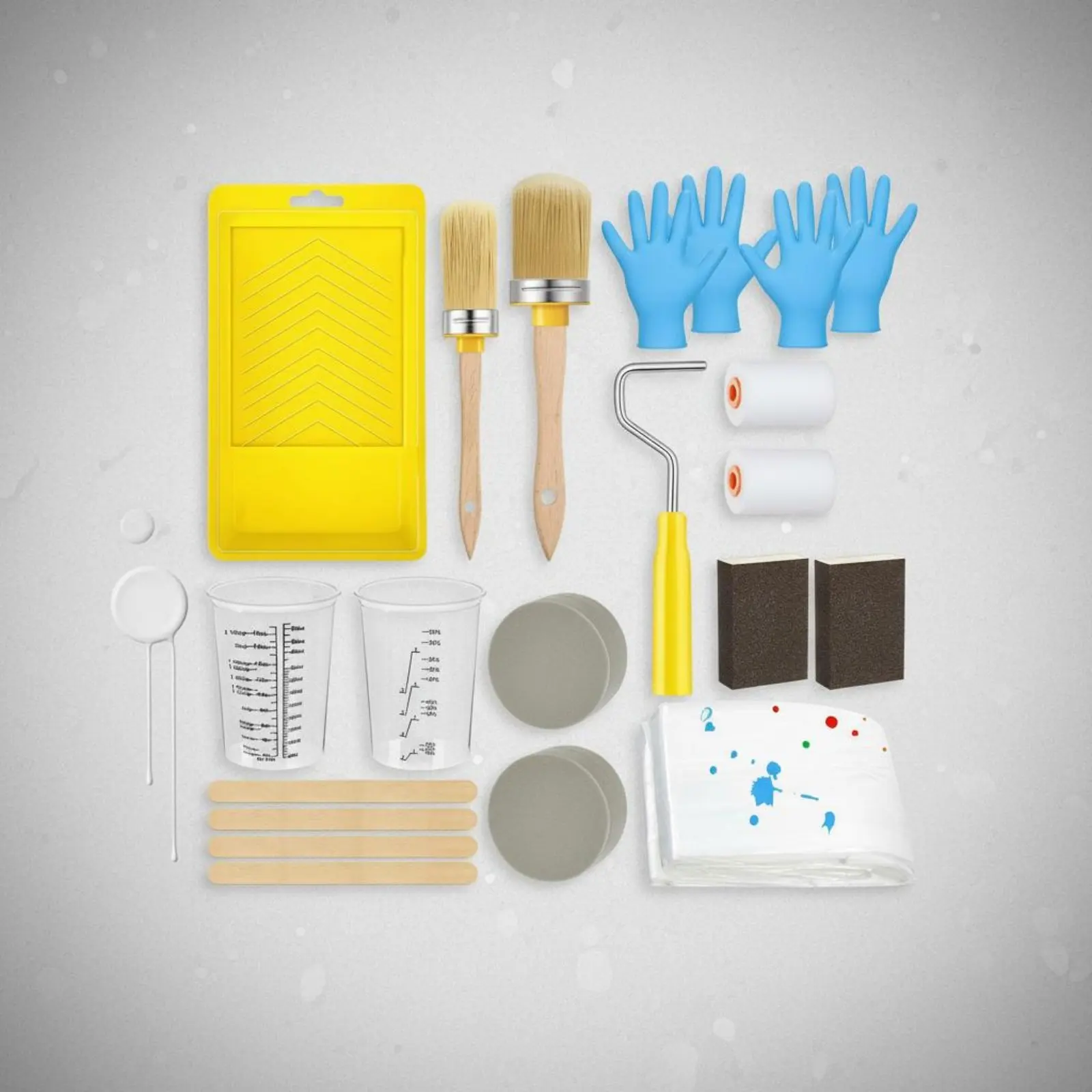 21 Pieces 21 Piece Paint Brush and Paint Applicator Set Even-Finish Complete Painting Set Cabinet Painting Kit Reusable
21 Pieces 21 Piece Paint Brush and Paint Applicator Set Even-Finish Complete Painting Set Cabinet Painting Kit Reusable