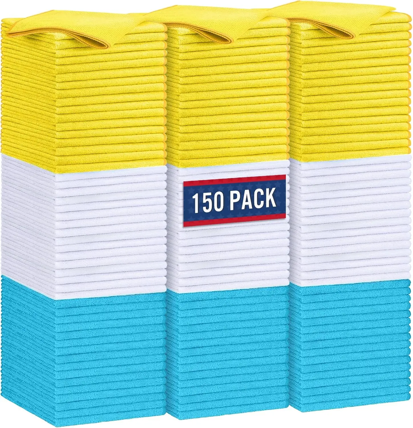 Microfiber Cleaning Cloth 150 Pack, Reusable Rags Highly Absorbent for Car, Kitchen, TV Screen, 14x12 Inches, Lint-Free
Microfiber Cleaning Cloth 150 Pack, Reusable Rags Highly Absorbent for Car, Kitchen, TV Screen, 14x12 Inches, Lint-Free