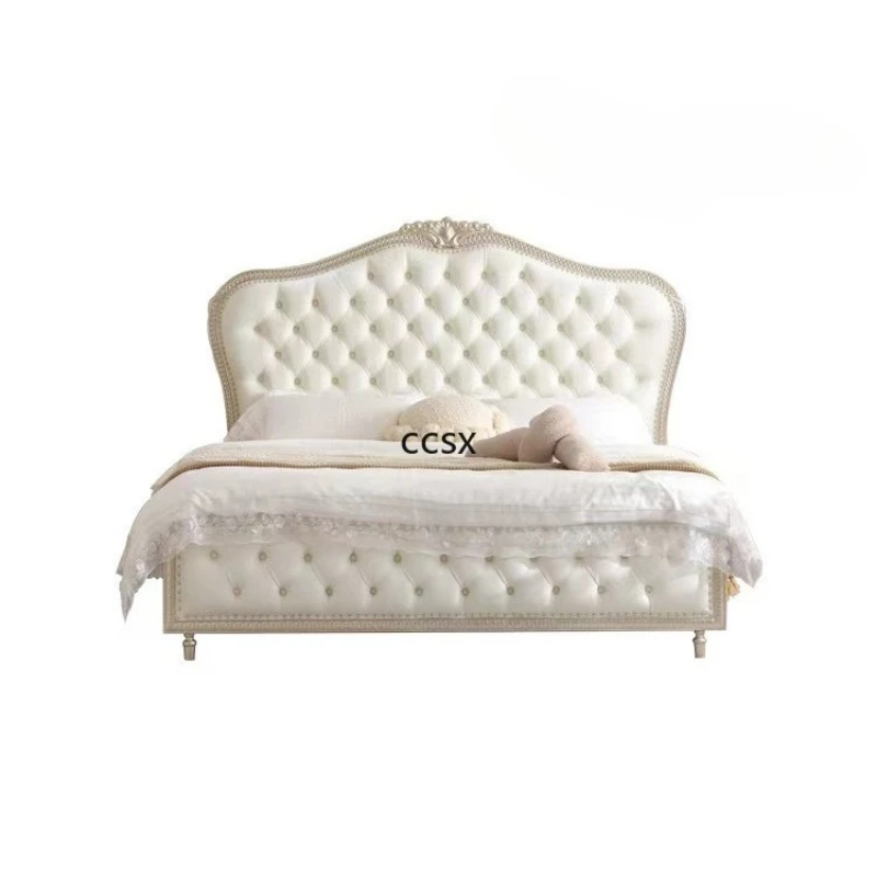 light luxury bed modern master bedroom 1.8 meters solid wood double leather high-end wedding bed
light luxury bed modern master bedroom 1.8 meters solid wood double leather high-end wedding bed