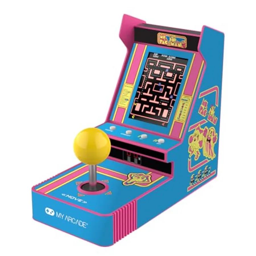 Arcade Classics Retro Games Joystick Player: Ms. Pac-Man Mini Console with 2 Game Modes ABS Plastic Body Red and Yellow Color P
Arcade Classics Retro Games Joystick Player: Ms. Pac-Man Mini Console with 2 Game Modes ABS Plastic Body Red and Yellow Color P