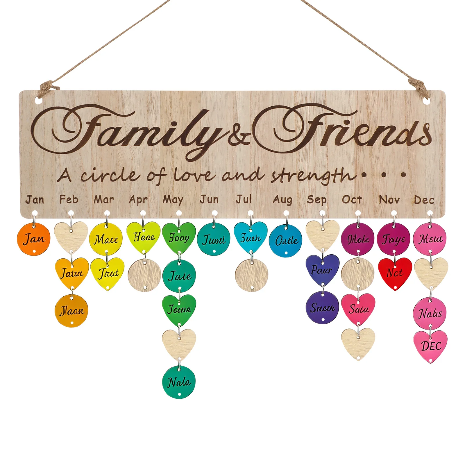 Wooden Block Calendar Family Friends Birthday Reminder Wall Hanging Decoration For Anniversary Wedding Valentine Gift
Wooden Block Calendar Family Friends Birthday Reminder Wall Hanging Decoration For Anniversary Wedding Valentine Gift