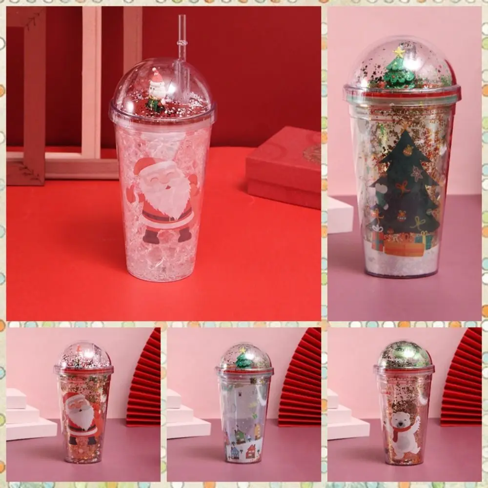 Cartoon Plastic Christmas Micro Landscape Cup Straw Hole Double Layer Straw Cup with Sequined 500ml Mug Children
Cartoon Plastic Christmas Micro Landscape Cup Straw Hole Double Layer Straw Cup with Sequined 500ml Mug Children