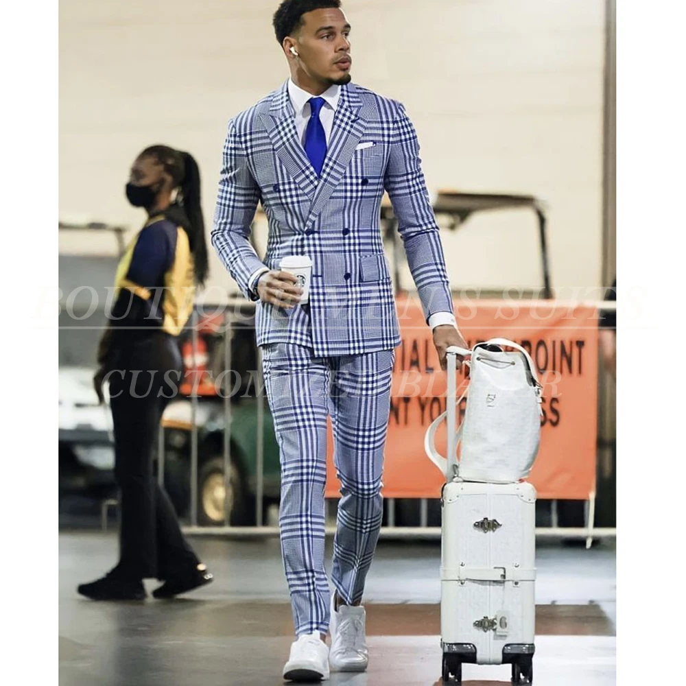 Customized Men's Suits Blazer Fashion Double Breasted Peak Lapel Slim Fit 2 Piece Jacket Pant Sets Customized Male Clothing
Customized Men's Suits Blazer Fashion Double Breasted Peak Lapel Slim Fit 2 Piece Jacket Pant Sets Customized Male Clothing