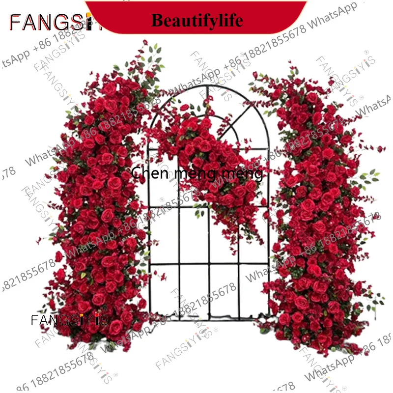z183 Artificial Flower Arch Red Rose green leaf Decor Wedding Backdrop Floral Event Prop Flower Row Stage Event Birthday Party D
z183 Artificial Flower Arch Red Rose green leaf Decor Wedding Backdrop Floral Event Prop Flower Row Stage Event Birthday Party D