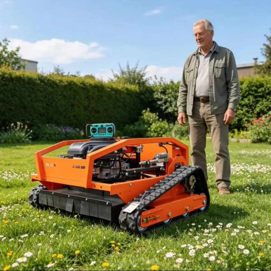 Model ZNW-1000 23HP Tracked Remote Controlled Lawn Mower 1000mm Working Width 4000 Square Meters Per Hour Efficient Mowing Custo
Model ZNW-1000 23HP Tracked Remote Controlled Lawn Mower 1000mm Working Width 4000 Square Meters Per Hour Efficient Mowing Custo