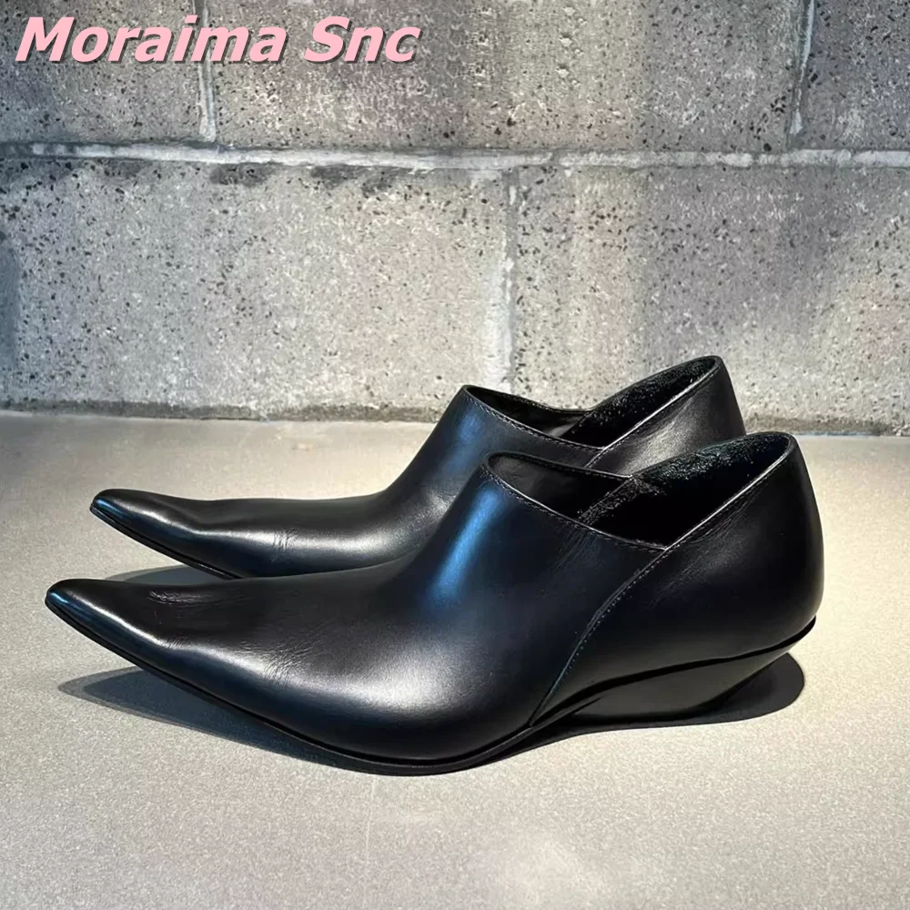 Black Pointed Toe Loafers Strange Block Chunky Heel Fashion Men Shoes Increasing Height 2026 Newest Spring Autumn Casual Solid
Black Pointed Toe Loafers Strange Block Chunky Heel Fashion Men Shoes Increasing Height 2026 Newest Spring Autumn Casual Solid