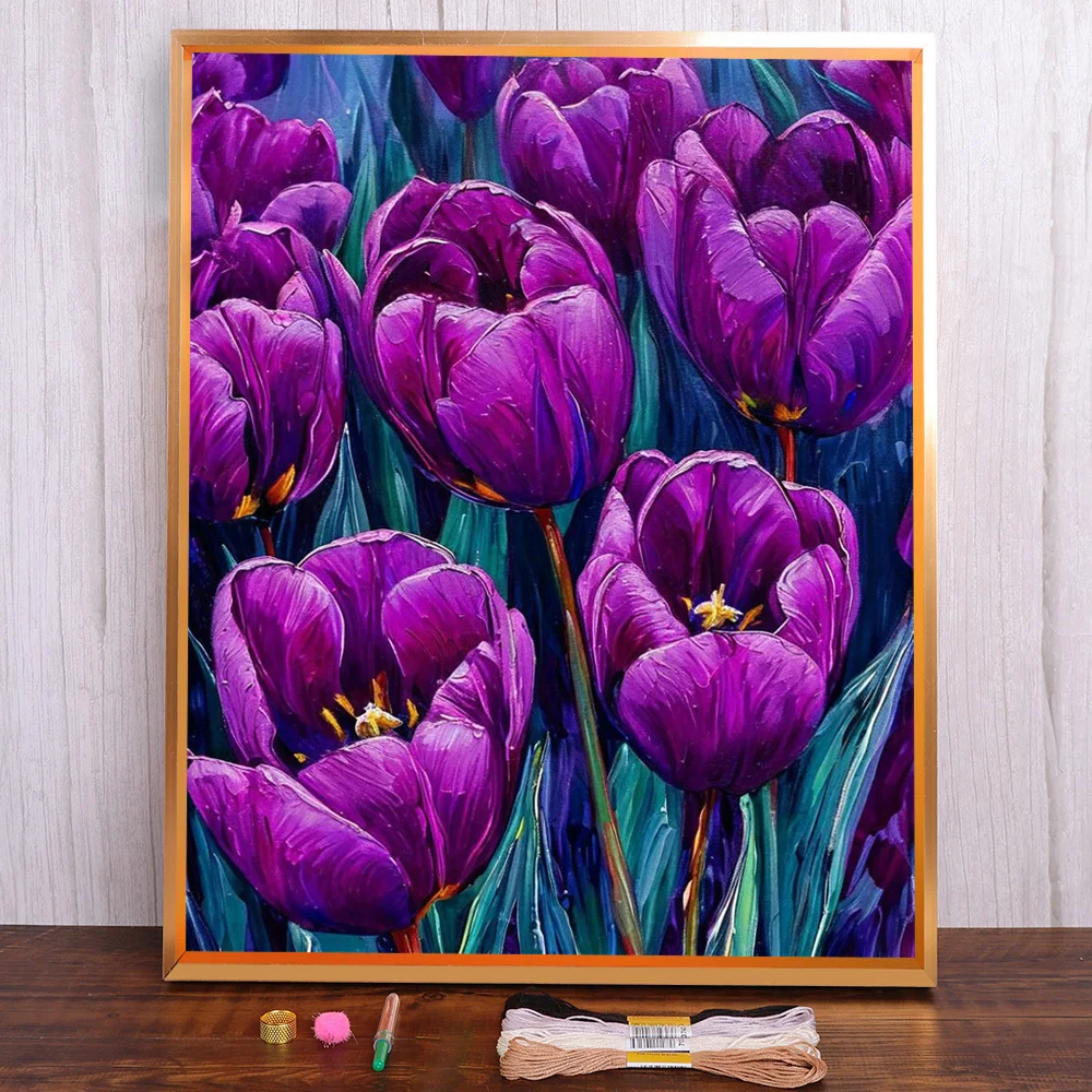 Flower Tuilp Printed Cross-Stitch DIY Embroidery Set Knitting Handmade Handicraft Needlework Stamped Different Room Decor
Flower Tuilp Printed Cross-Stitch DIY Embroidery Set Knitting Handmade Handicraft Needlework Stamped Different Room Decor