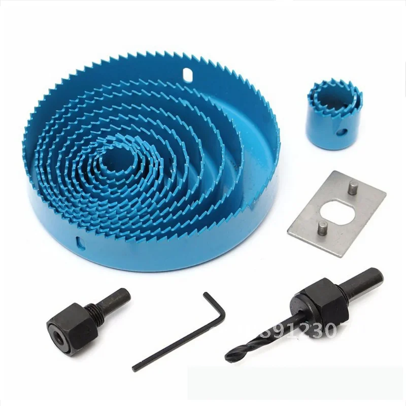13 Pcs Hole Saw Drill Bits Cutting Set Kit Drilling Tool Wood Metal Cutter 19 127mm Mandrels Saws Core Drill Bit Woodworking DIY
13 Pcs Hole Saw Drill Bits Cutting Set Kit Drilling Tool Wood Metal Cutter 19 127mm Mandrels Saws Core Drill Bit Woodworking DIY