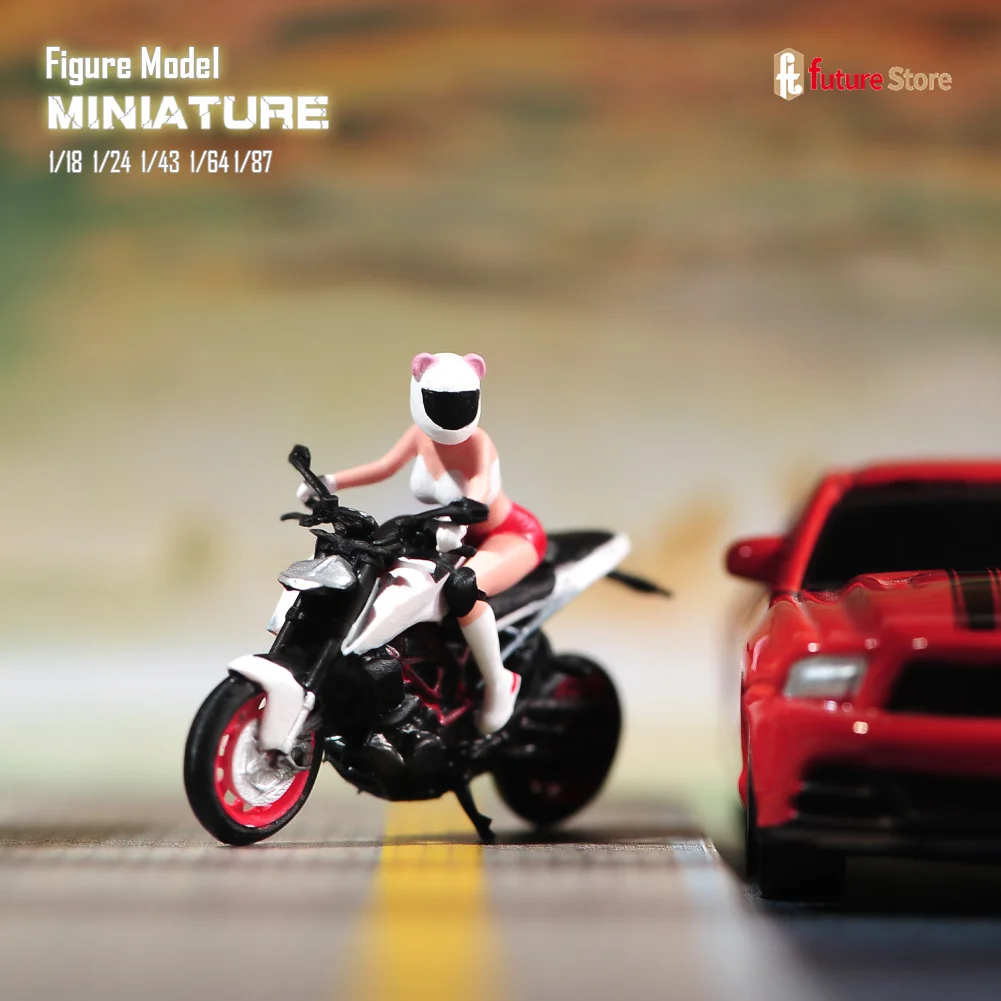 Painted Miniatures 1/87 1/64 1/43 1/24 1/18 Riding Motorcycle Female Scene Figures Resin Mini Diorama Props Decor For Car Vehicl
Painted Miniatures 1/87 1/64 1/43 1/24 1/18 Riding Motorcycle Female Scene Figures Resin Mini Diorama Props Decor For Car Vehicl