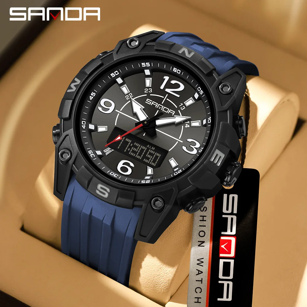 SANDA 6393 Business Men's Watch Multi functional Operation Night Light Waterproof Dual Display Student Electronic Watch
SANDA 6393 Business Men's Watch Multi functional Operation Night Light Waterproof Dual Display Student Electronic Watch
