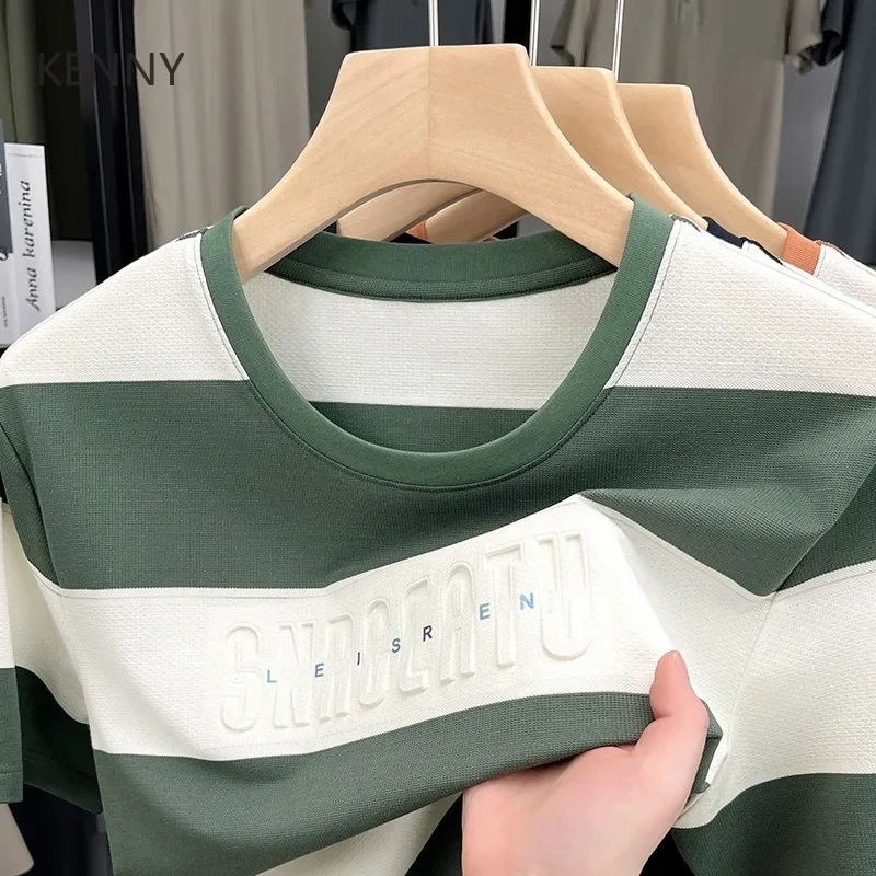 Billy New Round Neck Ribbed Neck Concave and Convex Summer 2025 Craft Embossed Contrast Stripes Cotton Men's T-shirts Designer
Billy New Round Neck Ribbed Neck Concave and Convex Summer 2025 Craft Embossed Contrast Stripes Cotton Men's T-shirts Designer