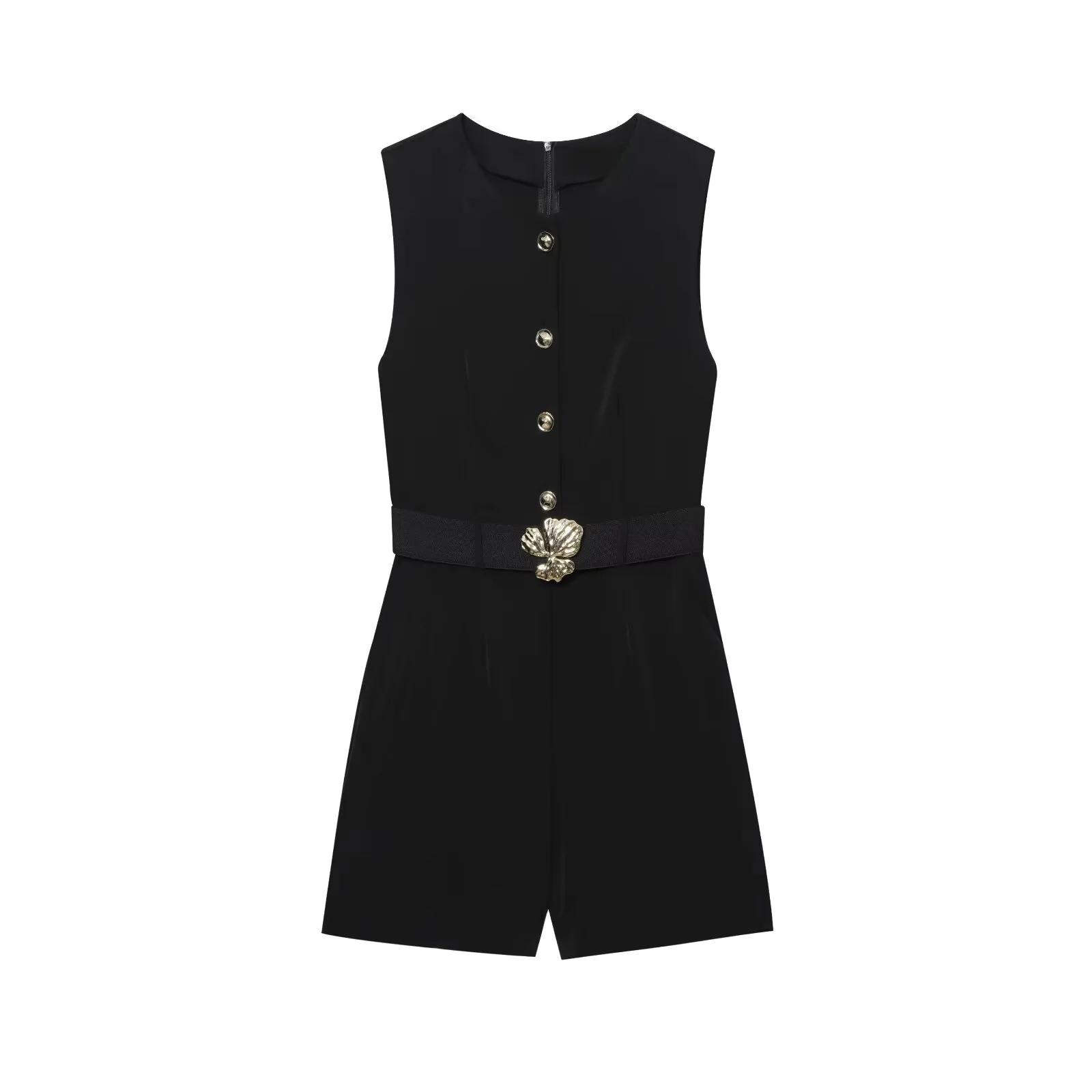 BM&MD&ZA Womens Casual Elegant Commuting - style Round - neck Sleeveless Vest - style Romper with Belt Decoration
BM&MD&ZA Womens Casual Elegant Commuting - style Round - neck Sleeveless Vest - style Romper with Belt Decoration
