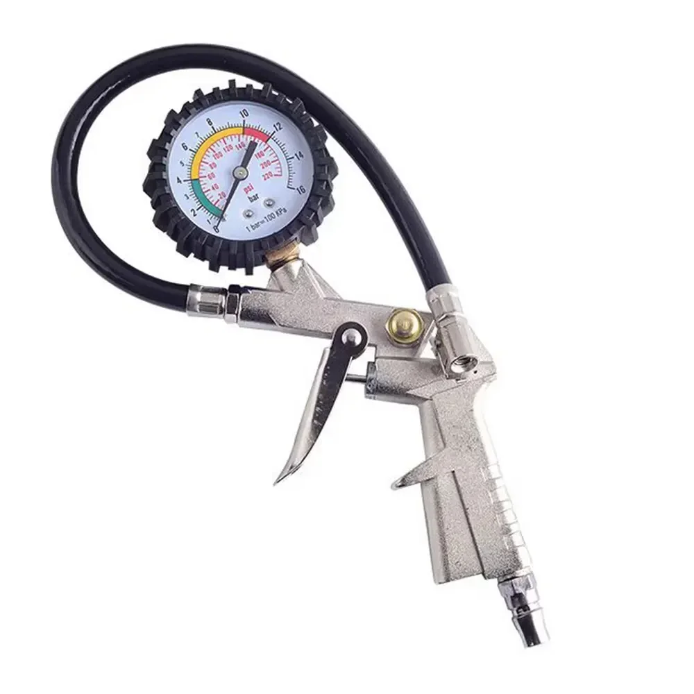 Multi-Purpose Tire Pressure Gun - Heavy-Duty Inflator Gauge for Auto, Motorcycle, SUV Tires & Air Compressor Systems
Multi-Purpose Tire Pressure Gun - Heavy-Duty Inflator Gauge for Auto, Motorcycle, SUV Tires & Air Compressor Systems