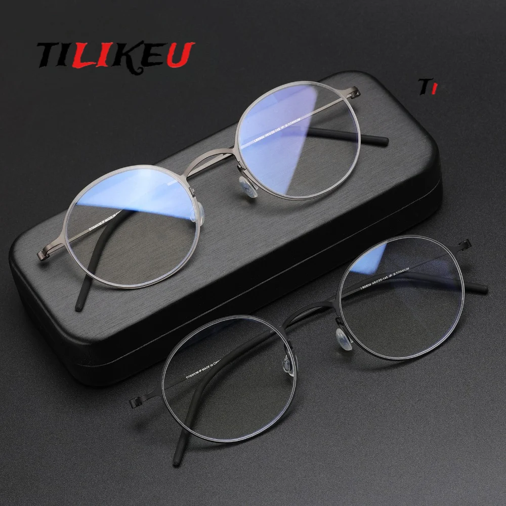 Denmark same TT5504 Ultra-light Pure Titanium Glasses Frame Men's Retro Thin Brim Designer Oval Screwless Eyeglasses Eyewear
Denmark same TT5504 Ultra-light Pure Titanium Glasses Frame Men's Retro Thin Brim Designer Oval Screwless Eyeglasses Eyewear