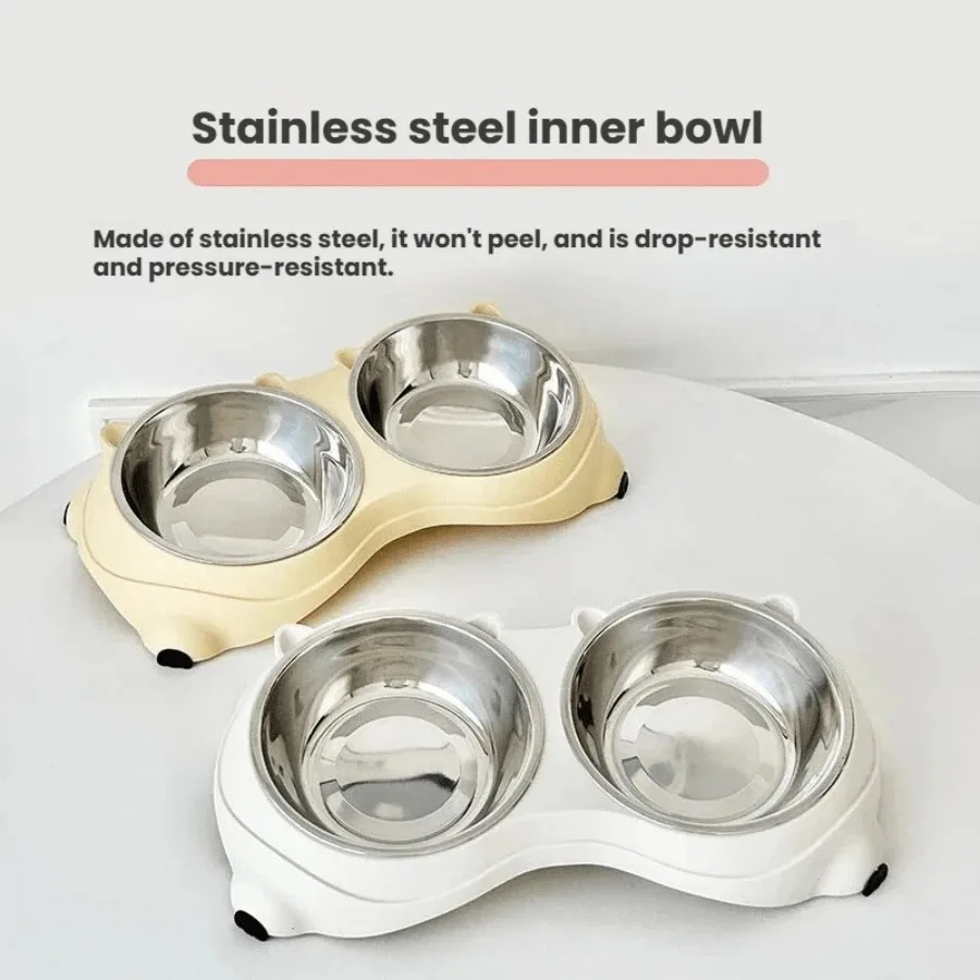 【New style】Raised Cat Bowl Double Dish With Stainless Steel, Elevated Pet Food and Water Bowl Set Non-Slip Spill Resistant Feed
【New style】Raised Cat Bowl Double Dish With Stainless Steel, Elevated Pet Food and Water Bowl Set Non-Slip Spill Resistant Feed