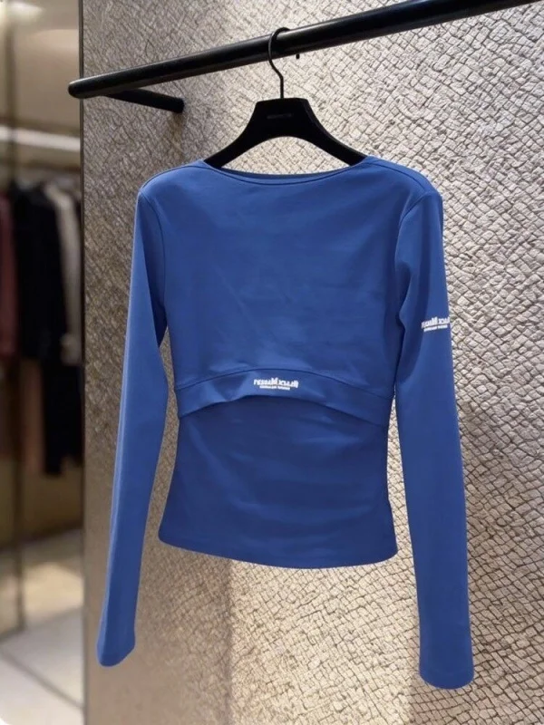 Comfortable Blue round Ne Splice Top Women's Faion Trend Korean Sle Spring Commute Base irt Casual Loose Fit Long Sve
Comfortable Blue round Ne Splice Top Women's Faion Trend Korean Sle Spring Commute Base irt Casual Loose Fit Long Sve