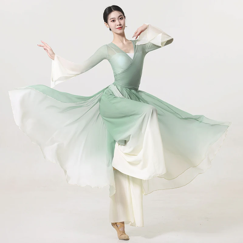 Classical Dance Ethnic Style Stage Performance Practice Dress Fairy Dancewear Folk Hanfu Clothing Yangko Hanfu Ancient Costumes
Classical Dance Ethnic Style Stage Performance Practice Dress Fairy Dancewear Folk Hanfu Clothing Yangko Hanfu Ancient Costumes