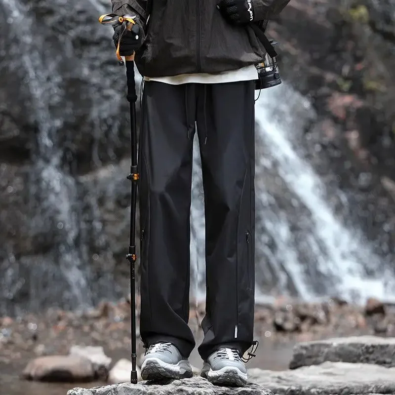 Zipper Hiking Pants Men's Outdoor Lightweight Waterproof Straight Side Work Pants Autumn Drawstring Camping Breathable Trousers
Zipper Hiking Pants Men's Outdoor Lightweight Waterproof Straight Side Work Pants Autumn Drawstring Camping Breathable Trousers