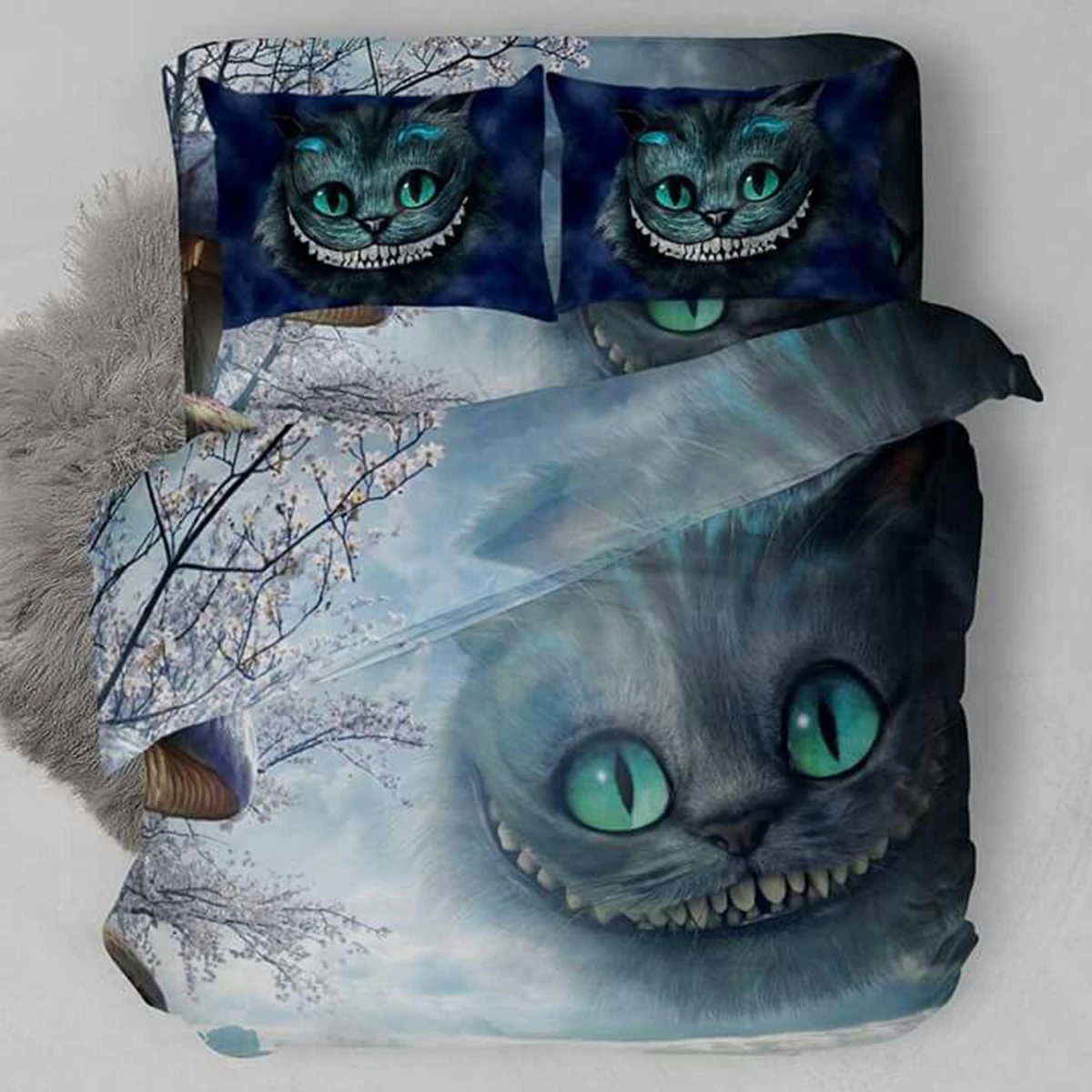 Alice in Wonderland Cheshire Cat Bedding Set Kawaii Pink Purple Duvet Cover with Pillowcases Anime Quilt Cover Bedroom Decor
Alice in Wonderland Cheshire Cat Bedding Set Kawaii Pink Purple Duvet Cover with Pillowcases Anime Quilt Cover Bedroom Decor
