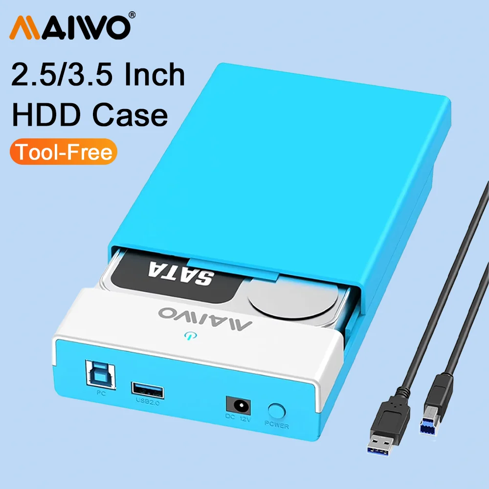 MAIWO HDD Case 2.5'' 3.5'' SATA to USB 3.0 Hard Drive Enclosure for 2.5 3.5 SSD Disk Case HDD Box Dock Hard Drive Dock Station
MAIWO HDD Case 2.5'' 3.5'' SATA to USB 3.0 Hard Drive Enclosure for 2.5 3.5 SSD Disk Case HDD Box Dock Hard Drive Dock Station 