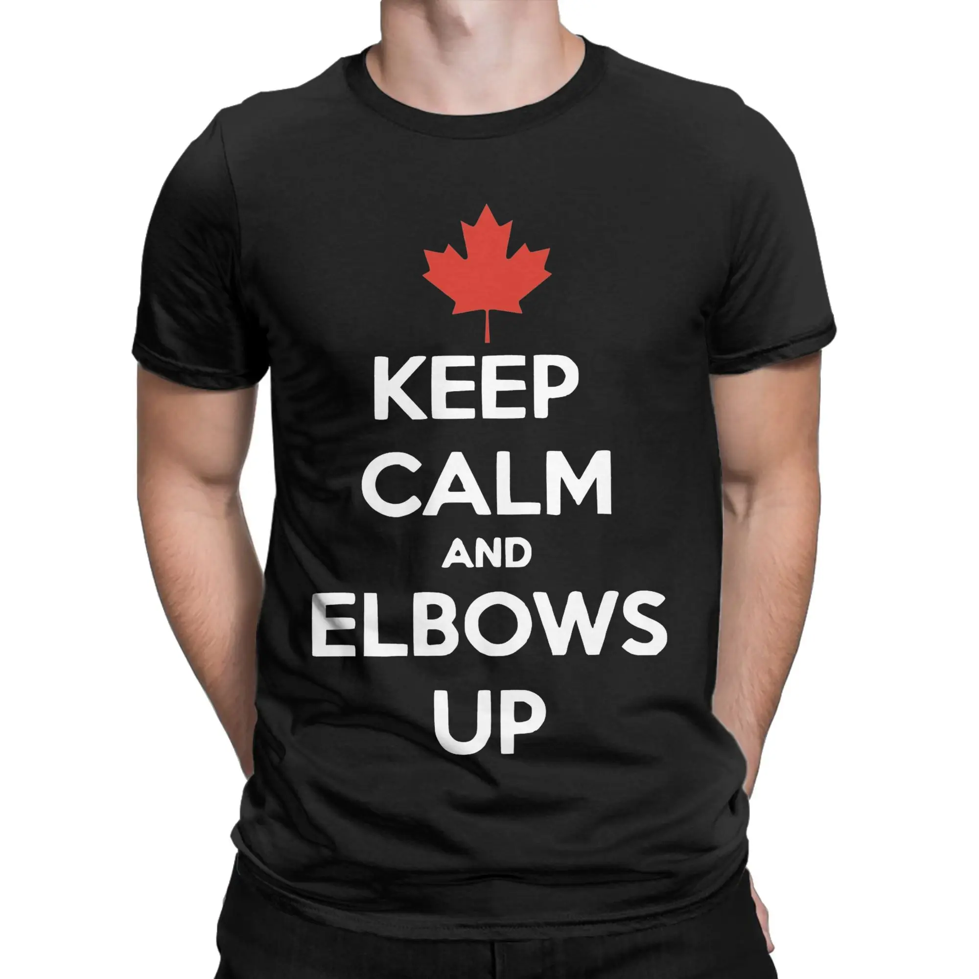 Canadian Keep Calm And Elbows Up T-Shirts Men Vintage 100% Cotton Tees Round Neck Short Sleeve T Shirts Birthday Gift Tops
Canadian Keep Calm And Elbows Up T-Shirts Men Vintage 100% Cotton Tees Round Neck Short Sleeve T Shirts Birthday Gift Tops