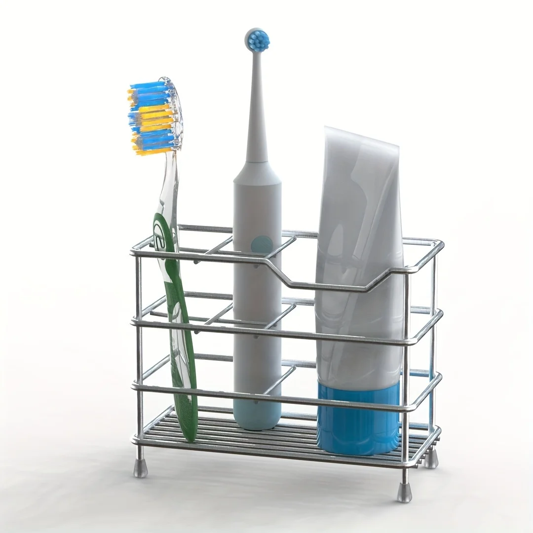 Toothbrush Holder For Bathroom Silver Stainless Steel Bathroom Accessories Countertop Pen Brush Organizer Bathroom Shelves
Toothbrush Holder For Bathroom Silver Stainless Steel Bathroom Accessories Countertop Pen Brush Organizer Bathroom Shelves