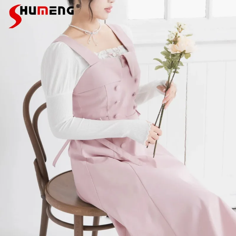 2025 Summer New Strap Dress Japanese Lolita Style Slim And Thin Belt Retro Double-breasted Solid Color Exquisite Long Dresses
2025 Summer New Strap Dress Japanese Lolita Style Slim And Thin Belt Retro Double-breasted Solid Color Exquisite Long Dresses