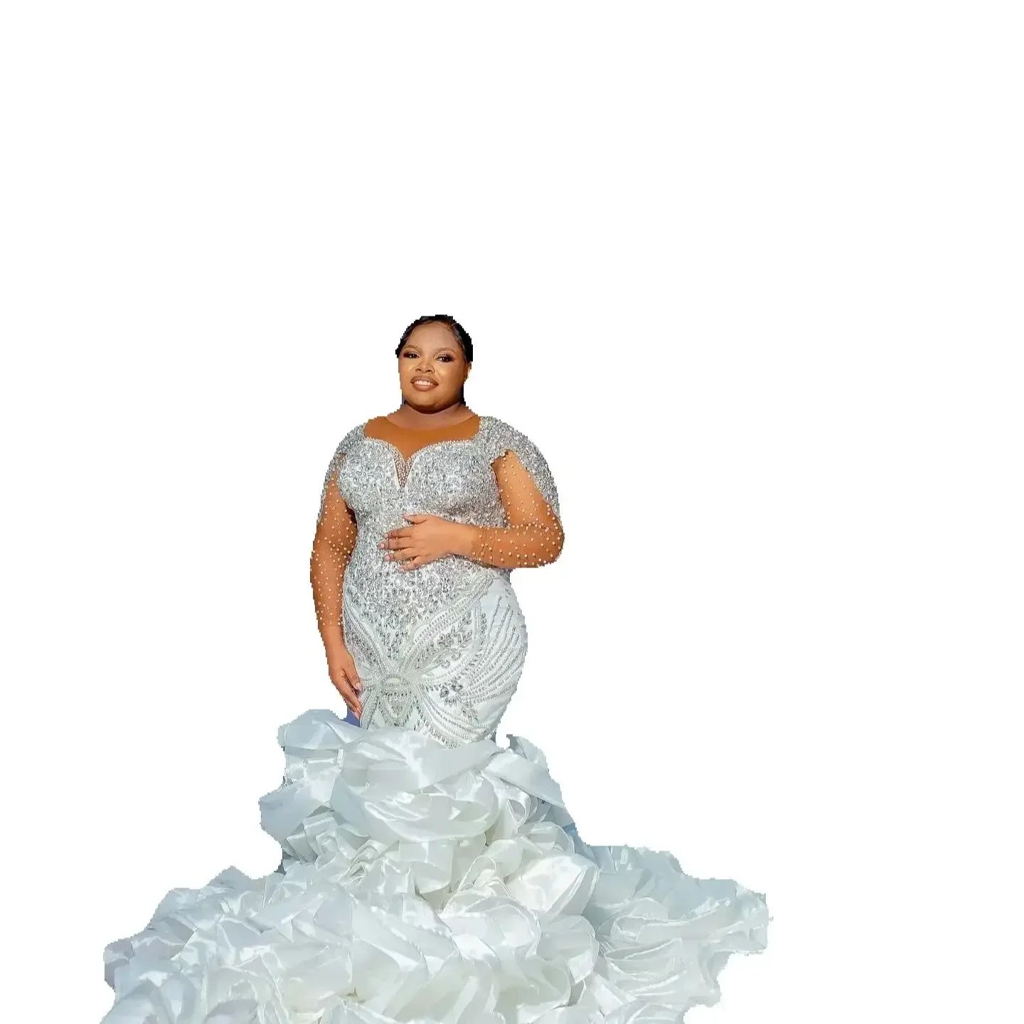 Customized Heavy Beaded Crystals Plus Size Wedding Dress Vestidos De Novia Arabic Aso Ebi Cascading Ruffles Bridal Gowns
Customized Heavy Beaded Crystals Plus Size Wedding Dress Vestidos De Novia Arabic Aso Ebi Cascading Ruffles Bridal Gowns