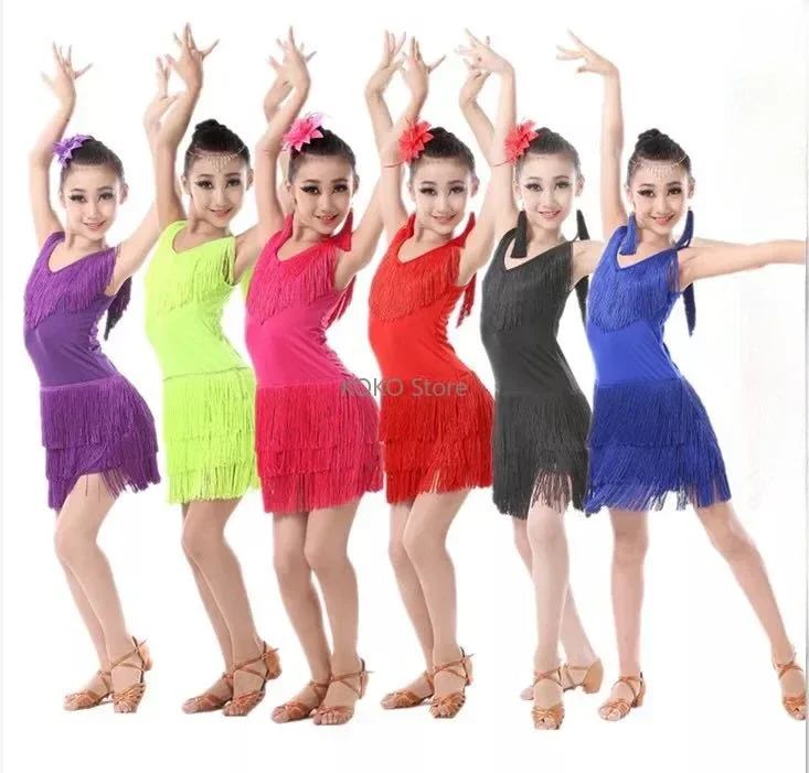 Girl latin dance dress for girls costumes kids clothes ballroom competition dresses fashion leotard sequined tassel salsa
Girl latin dance dress for girls costumes kids clothes ballroom competition dresses fashion leotard sequined tassel salsa
