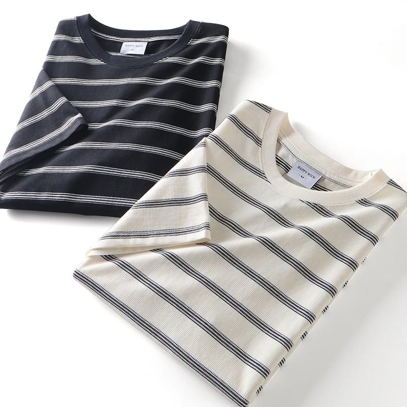 American Retro Faion Brand Men's Summer Casual Breathable ort Sve round Ne T-irt Base irt Wide Stripe Trendy Bas...
American Retro Faion Brand Men's Summer Casual Breathable ort Sve round Ne T-irt Base irt Wide Stripe Trendy Bas...