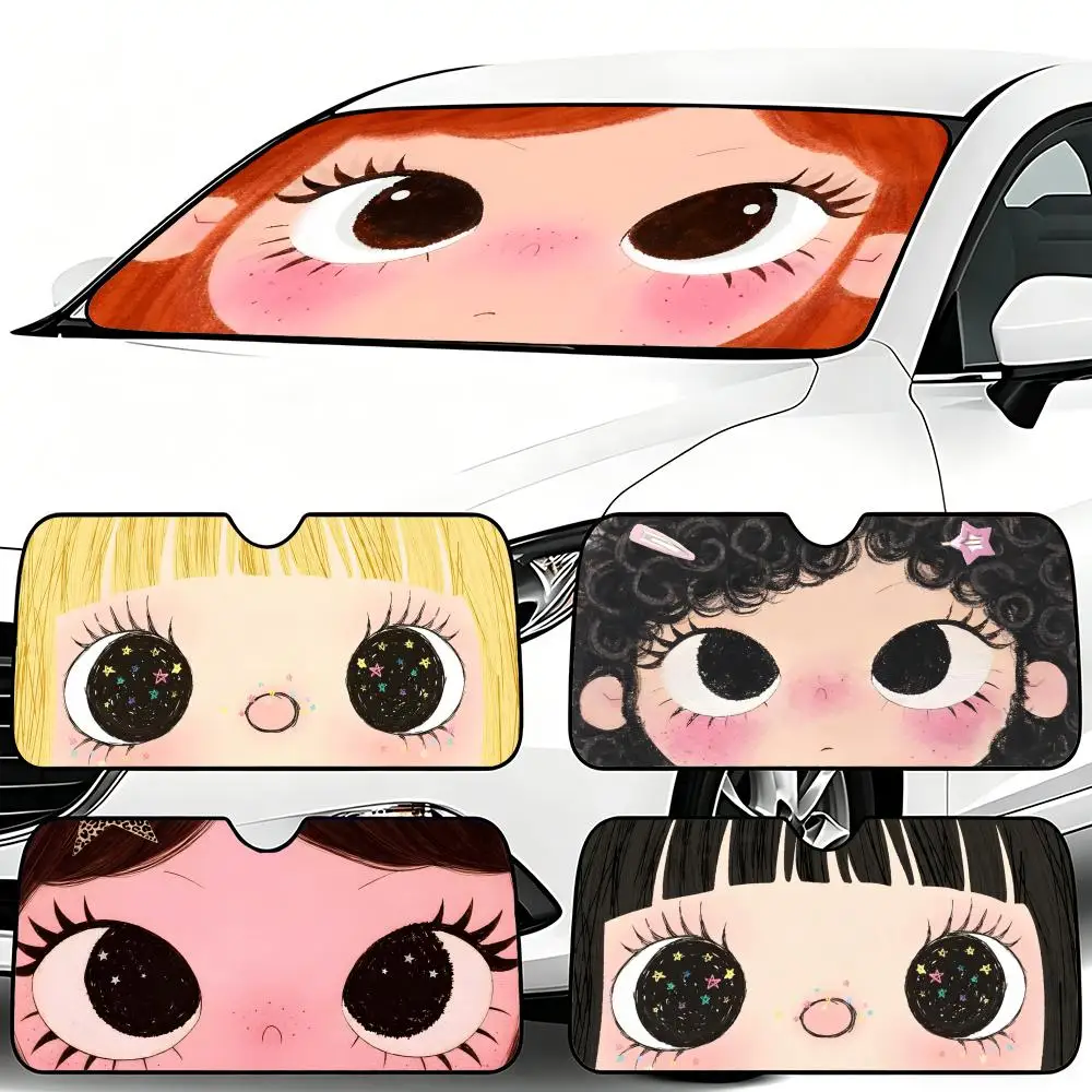 Sun Visor Car Windshield Sunshade Foldable Automotive Protection Sun Block Cover L-Little Girl With Star Eyes Xiaoman-S
Sun Visor Car Windshield Sunshade Foldable Automotive Protection Sun Block Cover L-Little Girl With Star Eyes Xiaoman-S