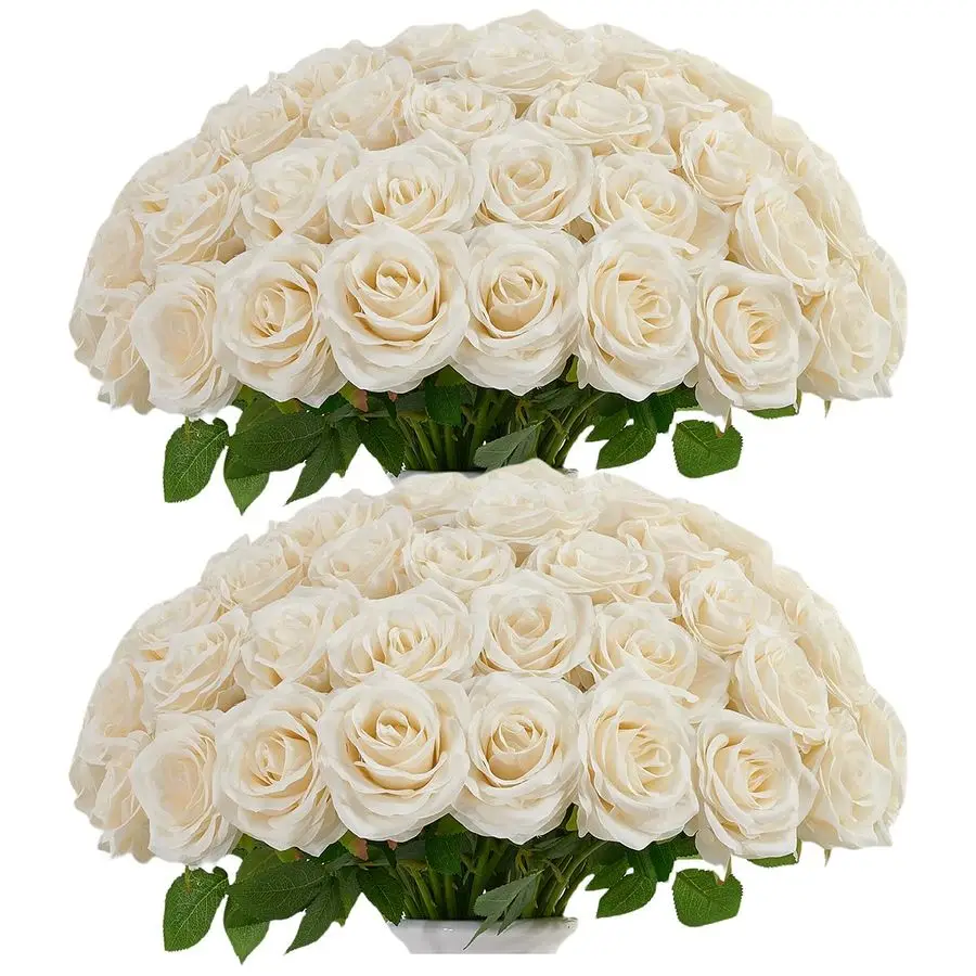 50pcs Ivory Roses Artificial Flowers Bulk,Fake Roses Silk Flower with Stems Realistic Flowers for Wedding Centerpiece Home Party
50pcs Ivory Roses Artificial Flowers Bulk,Fake Roses Silk Flower with Stems Realistic Flowers for Wedding Centerpiece Home Party