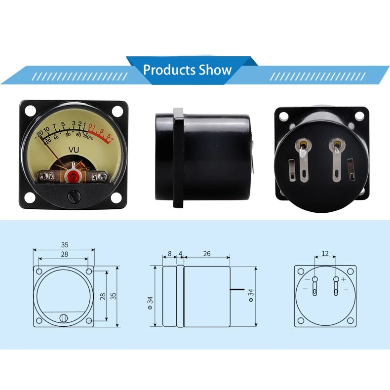 MARQ VU Level Meter TR-35 500 VU Meter Panel Mechanical Pointer Type Audio Level Meter White LED 2.8-3.8V 20MA
MARQ VU Level Meter TR-35 500 VU Meter Panel Mechanical Pointer Type Audio Level Meter White LED 2.8-3.8V 20MA