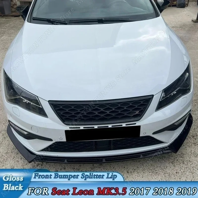 Глянцевый черный Автомобильный передний бампер, комплект спойлера для тела, разделитель диффузор для Seat Leon MK3.5 2017 2018 2019, аксессуары для стайлинга автомобиля
Глянцевый черный Автомобильный передний бампер, комплект спойлера для тела, разделитель диффузор для Seat Leon MK3.5 2017 2018 2019, аксессуары для стайлинга автомобиля