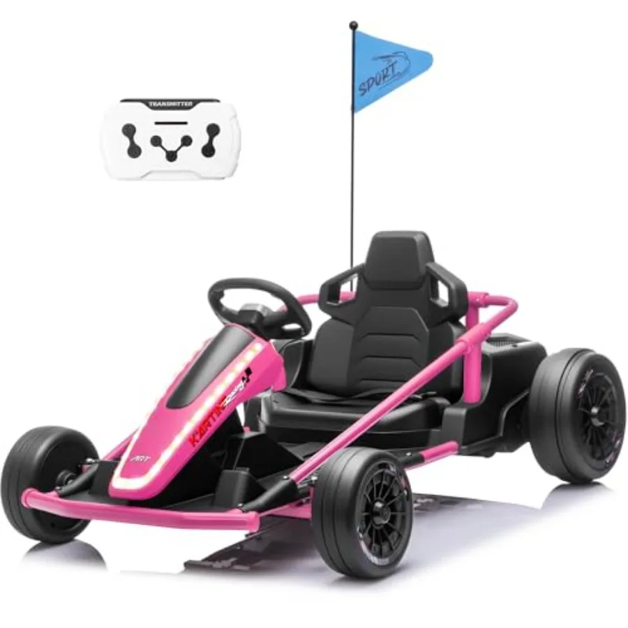 Go Kart for 24V 14AH Ride-On Drift Kart with Remote Control Metal Frame Black/Red EVA Tires 400W Motor 3-Speed Up to 10MPH 135L
Go Kart for 24V 14AH Ride-On Drift Kart with Remote Control Metal Frame Black/Red EVA Tires 400W Motor 3-Speed Up to 10MPH 135L