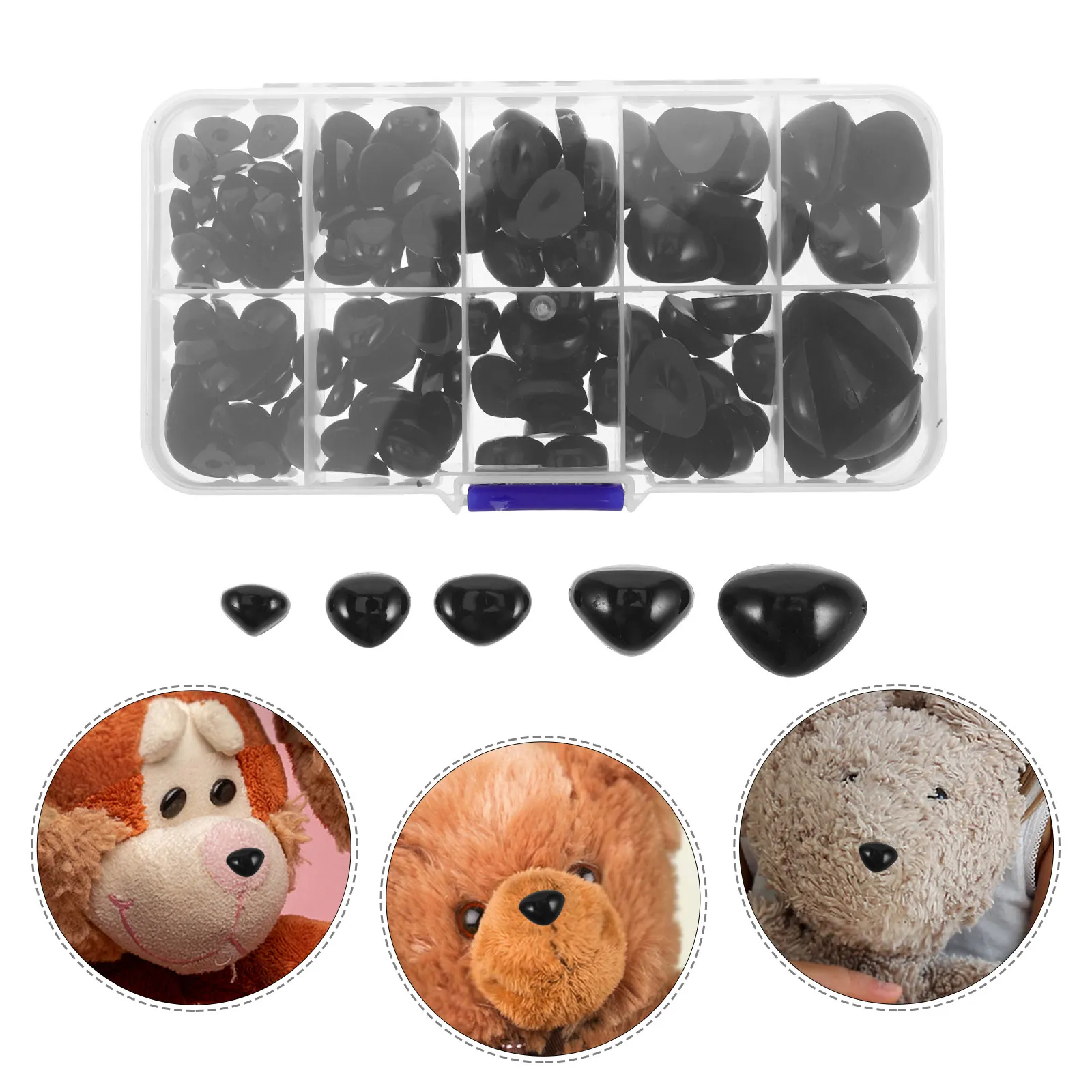 150Pcs Animal Nose Black Flat Bottom Triangle Shape Creative DIY Craft Accessories for Stuffed Animals Puppet Making Educational
150Pcs Animal Nose Black Flat Bottom Triangle Shape Creative DIY Craft Accessories for Stuffed Animals Puppet Making Educational