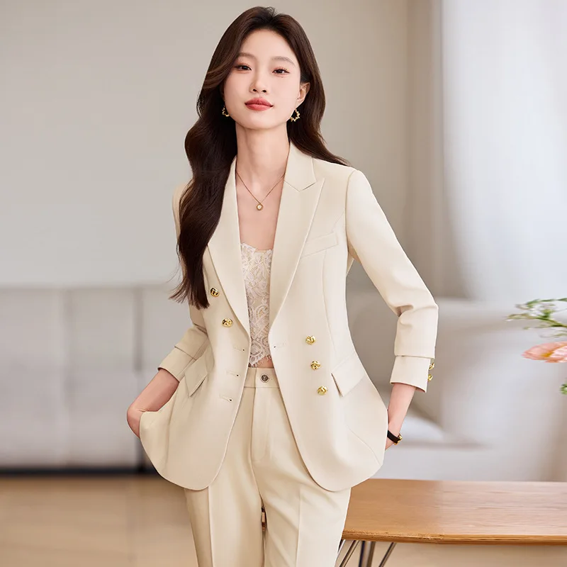 Профессиональный женский костюм, весенне-осенний новый стиль, рабочая одежда, элегантная рабочая одежда в стиле богини, профессиональный деловой костюм Jack
Профессиональный женский костюм, весенне-осенний новый стиль, рабочая одежда, элегантная рабочая одежда в стиле богини, профессиональный деловой костюм Jack