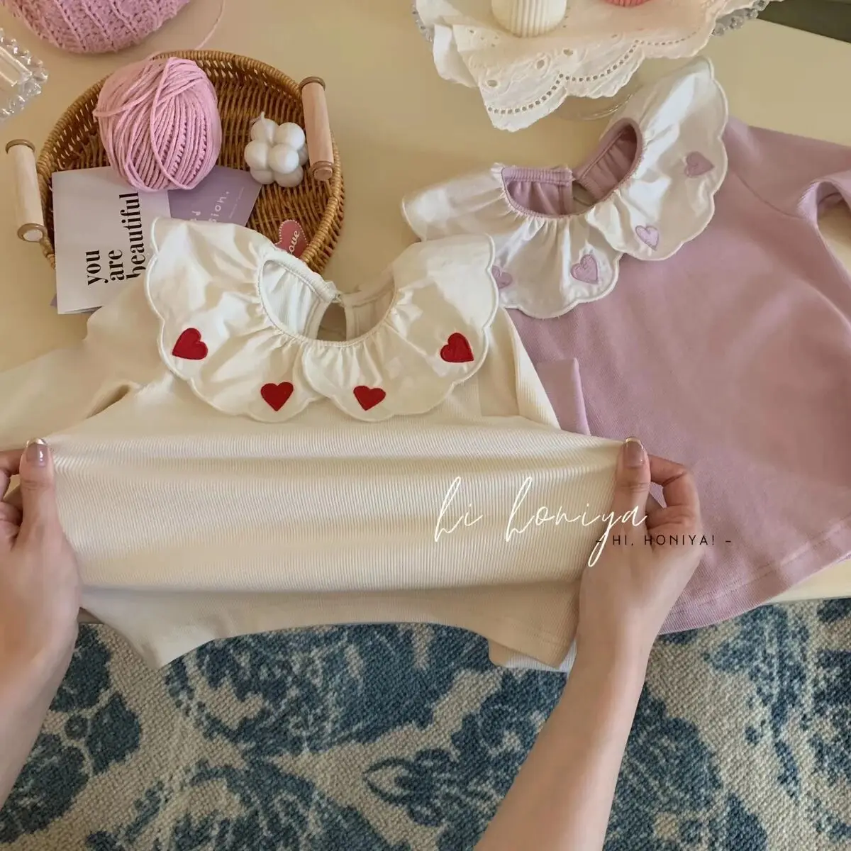 New embroidered flower love doll collar children's solid color long sleeved base shirt Girls' T-shirt autumn
New embroidered flower love doll collar children's solid color long sleeved base shirt Girls' T-shirt autumn