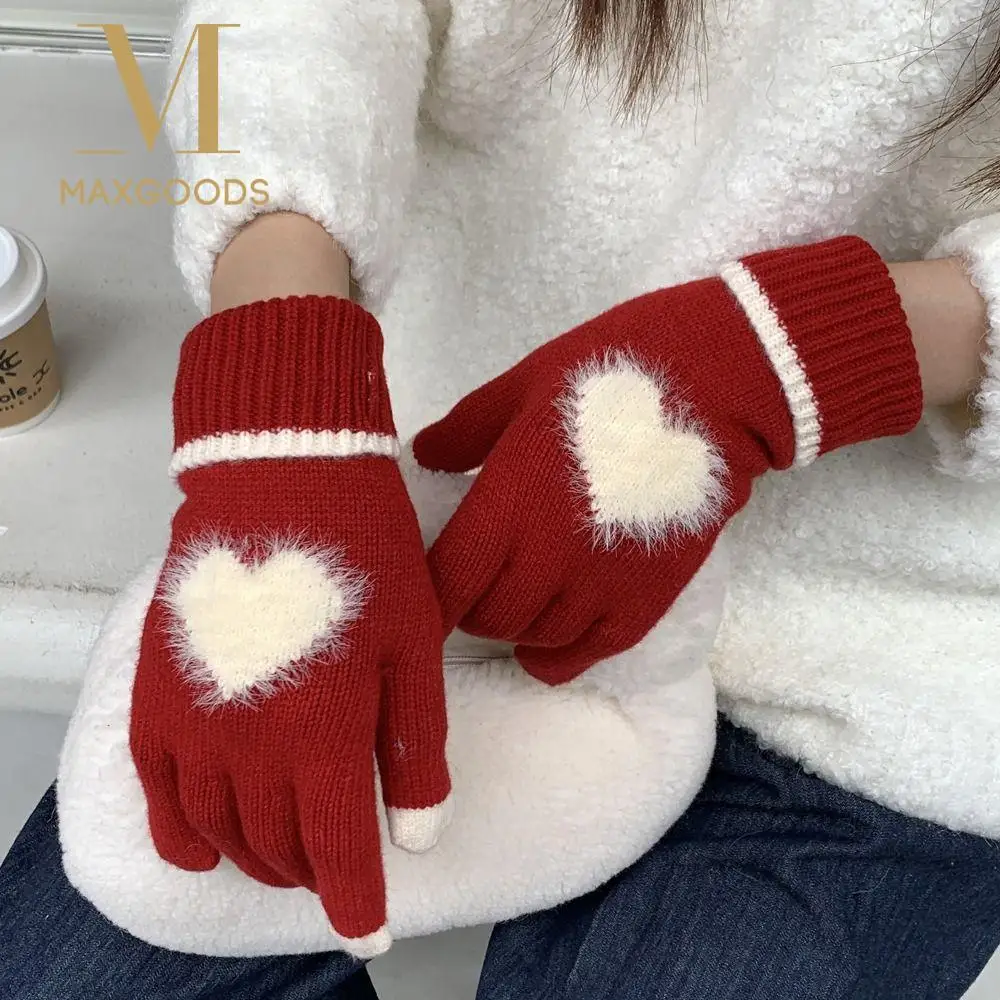 Идеальный подарок, перчатки в корейском стиле с сердечками, толстые теплые холодостойкие вязаные перчатки, перчатки для верховой езды с сенсорным экраном, зимний сезон
Идеальный подарок, перчатки в корейском стиле с сердечками, толстые теплые холодостойкие вязаные перчатки, перчатки для верховой езды с сенсорным экраном, зимний сезон