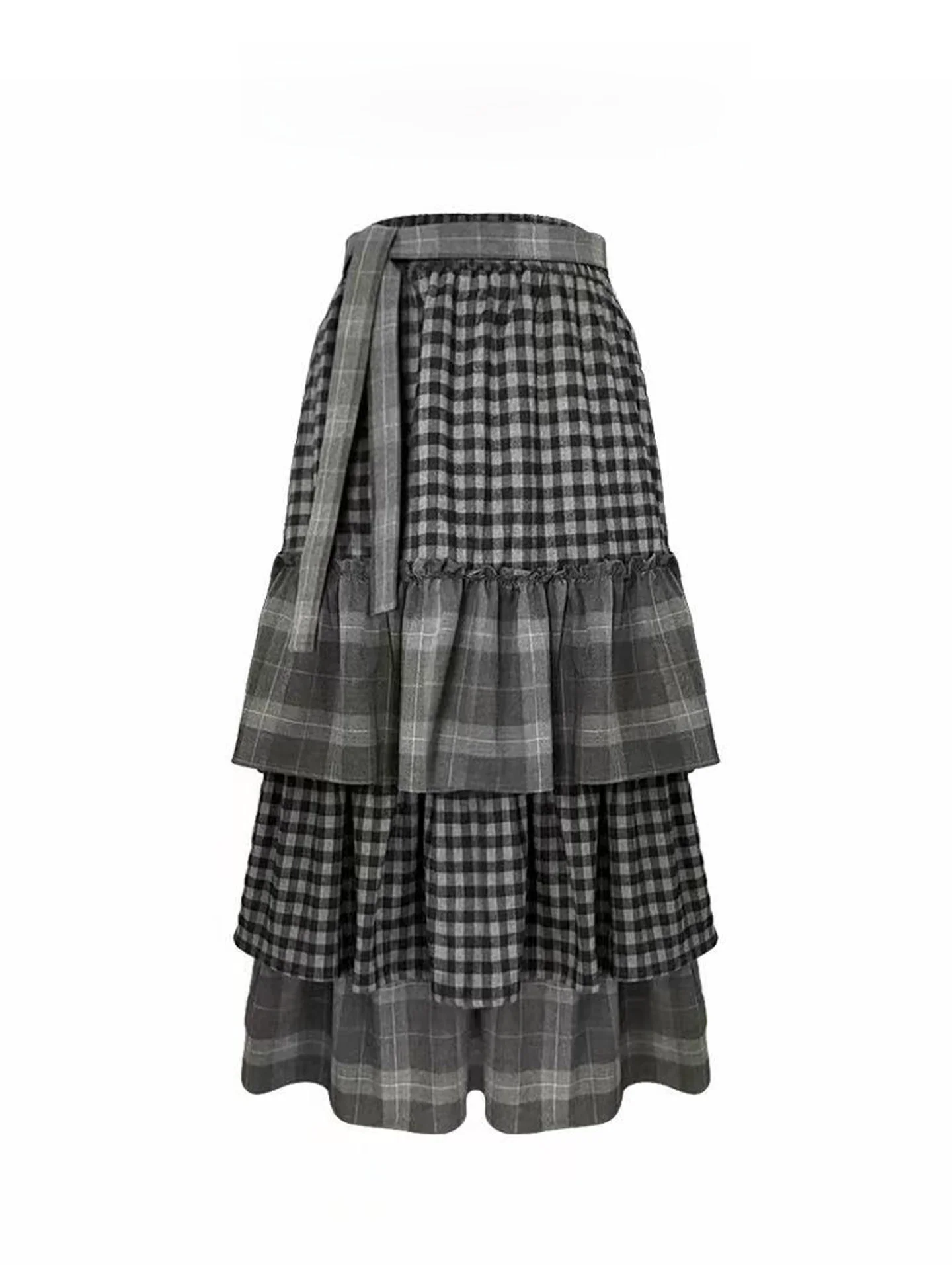 Spring 2026 A-Line Skirt Women's Plaid Splicing Cake Skirt Lightweight Vintage Design High Waist Daily Casual Skirt
Spring 2026 A-Line Skirt Women's Plaid Splicing Cake Skirt Lightweight Vintage Design High Waist Daily Casual Skirt