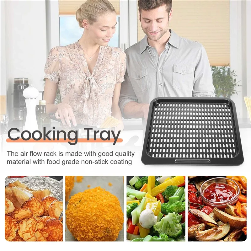 2PCS Cooking Tray Replacement, 10 QT Mesh Cooking Rack Air Fryer Accessories , Air Fryer Oven, Dishwasher Safe (10 QT)-A57X
2PCS Cooking Tray Replacement, 10 QT Mesh Cooking Rack Air Fryer Accessories , Air Fryer Oven, Dishwasher Safe (10 QT)-A57X