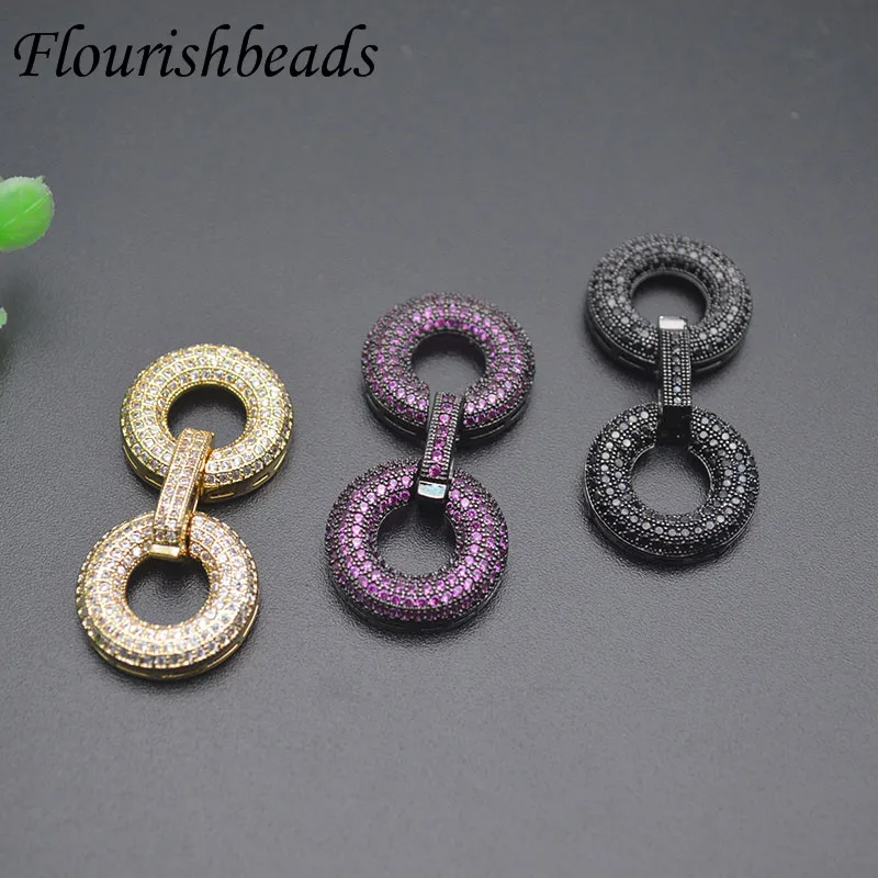 High Quality Paved Colored Zirconia Double Loop Connector for Women DIY Luxury Pearl Necklace Jewelry Making Accessories
High Quality Paved Colored Zirconia Double Loop Connector for Women DIY Luxury Pearl Necklace Jewelry Making Accessories